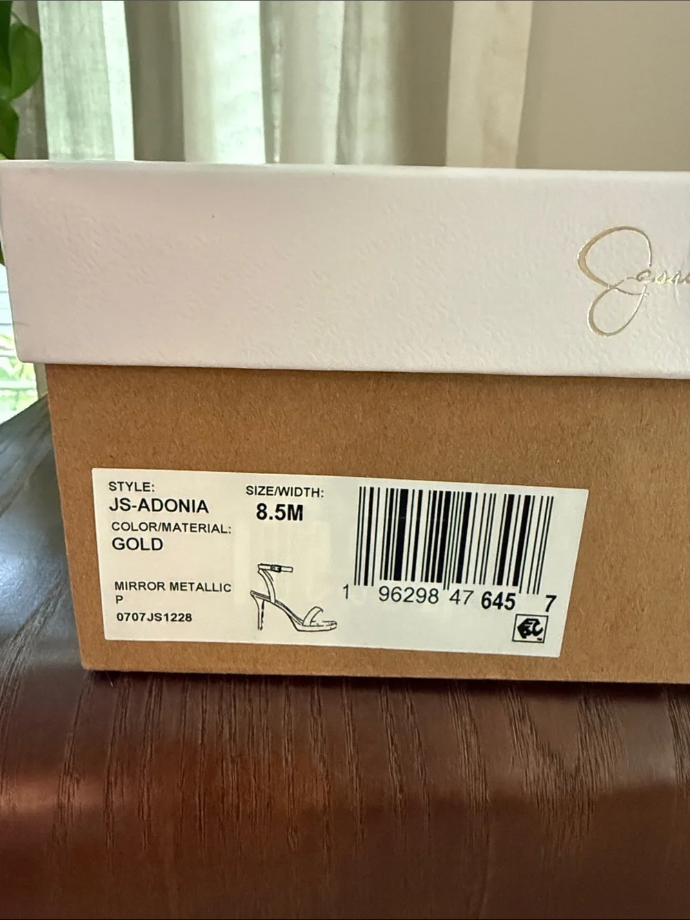 Jessica Simpson Adonia Gold Mirror Metallic High Heel Strappy Sandals